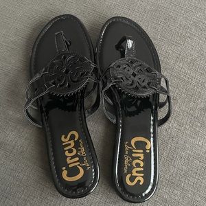 Black sandals. Worn once. Great condition!